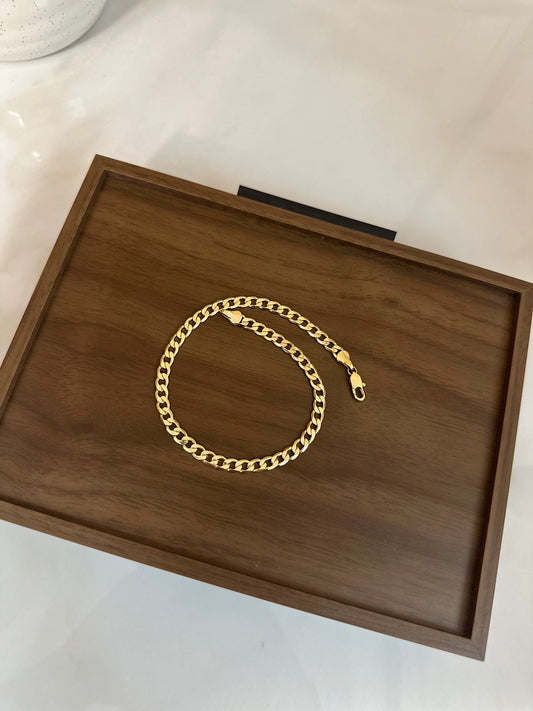 Cubana Dorada Anklet